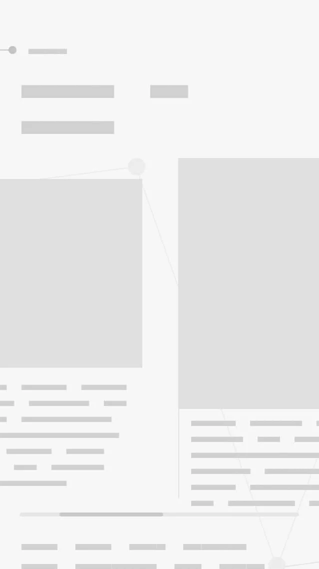 The same story page reduced to its layout: the blocks a story is built from, in the order they are read.