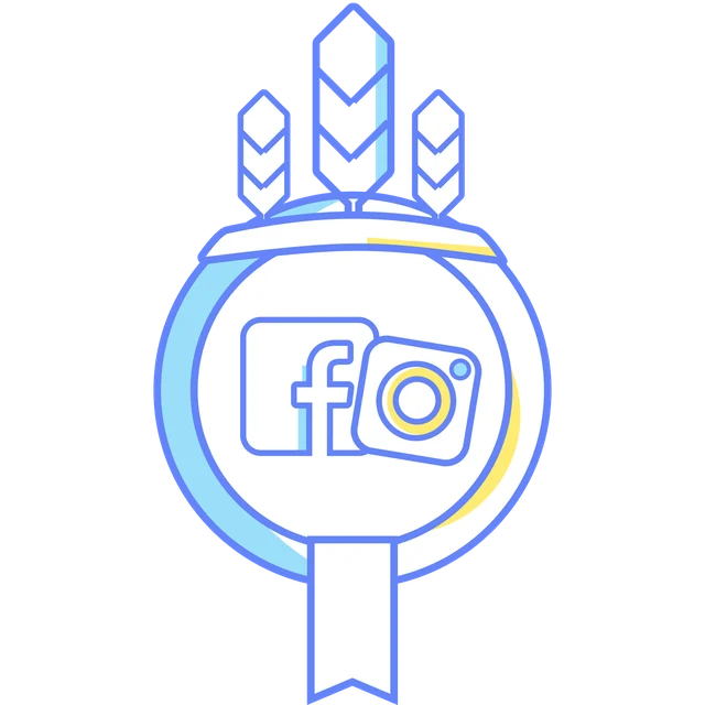 The social badge, for posting about the programme.